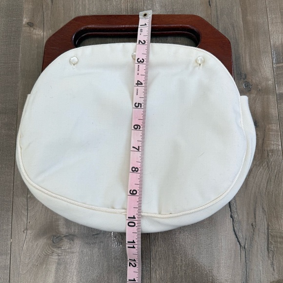 Vintage Bee Hive Baltimore Handbag Purse Wooden Handle Interchangeable 4 Covers - Picture 8 of 14